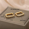 Square Circle Hoop Earrings For Women Stainless Steel Shiny Cubic Zircon Earring 2023 Trend Party Jewelry Couple Gift brinco