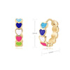 Square Circle Hoop Earrings For Women Stainless Steel Shiny Cubic Zircon Earring 2023 Trend Party Jewelry Couple Gift brinco
