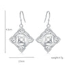 Square Hollow Drop Earrings For Women Silver Colour Aesthetic Jewelry Accessories 2022 Trend  Christmas