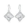 Square Hollow Drop Earrings For Women Silver Colour Aesthetic Jewelry Accessories 2022 Trend  Christmas