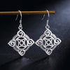 Square Hollow Drop Earrings For Women Silver Colour Aesthetic Jewelry Accessories 2022 Trend  Christmas
