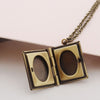 Square Shaped Photo Picture Locket Friendship Book Photo Necklace Jewelry Gift Titanium Steel 2022 s