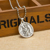 St. Christopher Protect Me Necklaces for Women,Light Gold/Silver Color Saint Christophe Pendant Religious Jewelry