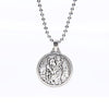 St. Christopher Protect Me Necklaces for Women,Light Gold/Silver Color Saint Christophe Pendant Religious Jewelry