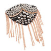 Stage nightclub hosted banquet shoulder jewelry epaulettes Retro personality small western assembled brooch tassel patch