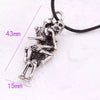 Stainless Double Skull Embrace Necklaces Pendant Chain Cross Necklace Mens Wild Black Alloy Necklaces Couples Jewelry