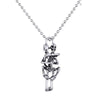 Stainless Double Skull Embrace Necklaces Pendant Chain Cross Necklace Mens Wild Black Alloy Necklaces Couples Jewelry