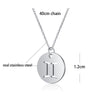 Stainless Steel 12 Constellation Necklace Star Zodiac Sign Pendant Choker Necklace for Men Women Kids Birthday Gifts