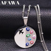 Stainless Steel Airplane Necklaces Women Silver Color Turkey Eye Pendant Necklace Jewelry pendentif acier inoxydable N5239S01