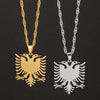 Stainless Steel Albanian Eagle Necklace Women Men Unisex Chain Necklaces Mystery Gifts For Kids