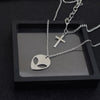 Stainless Steel Alien Cross Pendant Double Chain Long Necklaces For Women DJ Hip hop Street Necklace Men Jewelry Never Fade