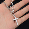 Stainless Steel Alien Cross Pendant Double Chain Long Necklaces For Women DJ Hip hop Street Necklace Men Jewelry Never Fade