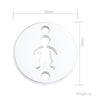 Stainless Steel Baby Charms  Bracelet DIY Metal  Jewelry Findings Accessories Double Holes 5pcs/lot