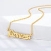Stainless Steel Babygirl Angel Baby Charm Necklace For Women Gold Color Princess Pendant Necklaces Collar Boho Jewelry