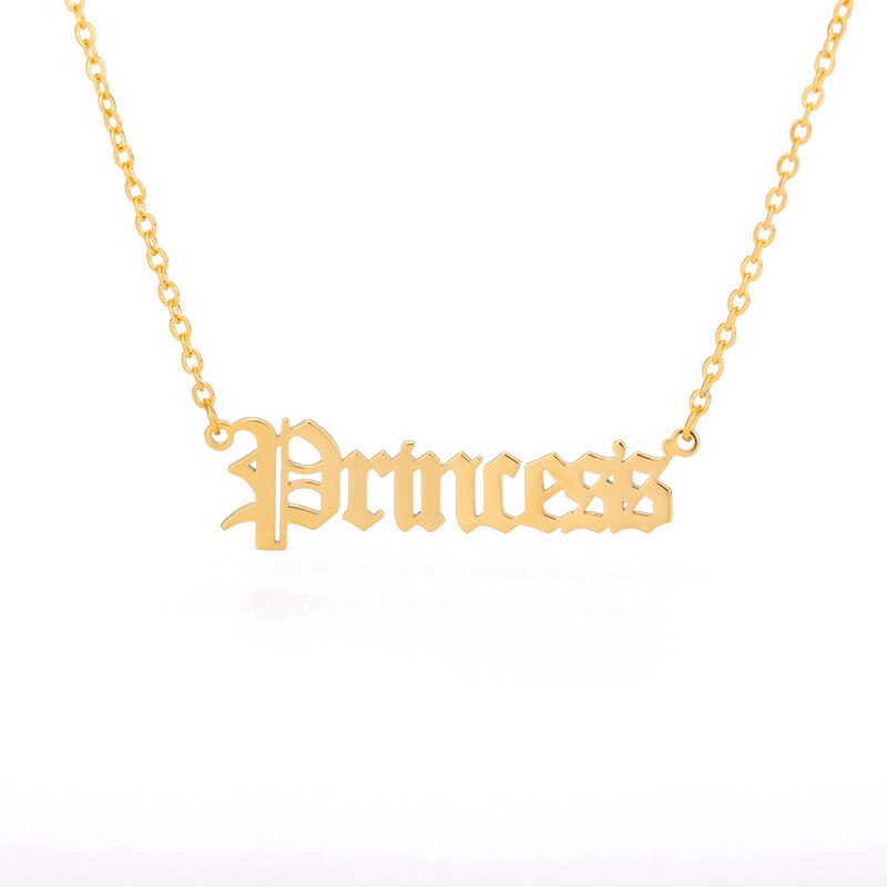 Stainless Steel Babygirl Angel Baby Charm Necklace For Women Gold Color Princess Pendant Necklaces Collar Boho Jewelry