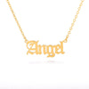 Stainless Steel Babygirl Angel Baby Charm Necklace For Women Gold Color Princess Pendant Necklaces Collar Boho Jewelry