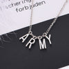 Stainless Steel Bangtan Boys LOGO Army Necklace Trend 2022 Lettering Dog Tag Unisex Necklace Boy Girl Jewelry BTS-709