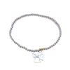 Stainless Steel  Beads Bracelets for Women Silvery Cute Clover Owl Star Music Note Dog Hand Hamsa Charms Bracelet Jewelry Gift