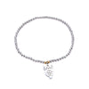Stainless Steel  Beads Bracelets for Women Silvery Cute Clover Owl Star Music Note Dog Hand Hamsa Charms Bracelet Jewelry Gift