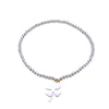 Stainless Steel  Beads Bracelets for Women Silvery Cute Clover Owl Star Music Note Dog Hand Hamsa Charms Bracelet Jewelry Gift