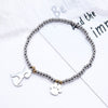 Stainless Steel  Beads Bracelets for Women Silvery Cute Clover Owl Star Music Note Dog Hand Hamsa Charms Bracelet Jewelry Gift