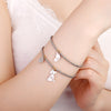 Stainless Steel  Beads Bracelets for Women Silvery Cute Clover Owl Star Music Note Dog Hand Hamsa Charms Bracelet Jewelry Gift