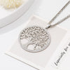 Stainless Steel Big Round Tree Of Life Pendant Necklaces for Women Long Sweater Crystal Necklace 2022 Jewelry Gift