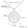 Stainless Steel Big Round Tree Of Life Pendant Necklaces for Women Long Sweater Crystal Necklace 2022 Jewelry Gift