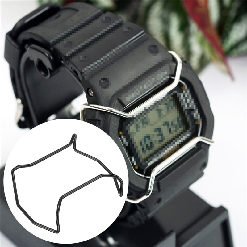 Stainless Steel Black Watch Case Bumper Accessories Protector Wire Guards Bull Bar Protection Ring For G-Shock 5600 New Arrival