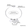 Stainless Steel Bracelets Bangles For Women Rose Gold Silvery Crystal Female Heart Charms Wedding Bracelet Jewelry 2022