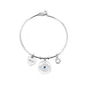 Stainless Steel Bracelets Bangles For Women Rose Gold Silvery Crystal Female Heart Charms Wedding Bracelet Jewelry 2022