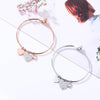 Stainless Steel Bracelets Bangles For Women Rose Gold Silvery Crystal Female Heart Charms Wedding Bracelet Jewelry 2022