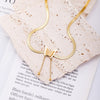 Stainless Steel Butterfly Pendant Necklace for Women Gold Herringbone Chain Necklace Female Choker Trend Jewelry Gift 2022