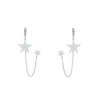 Stainless Steel Chain Earrings 2022 Trend Jewelry for Women Korean Heart Star Lock Earrings Gift 11.11