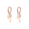 Stainless Steel Chain Earrings 2022 Trend Jewelry for Women Korean Heart Star Lock Earrings Gift 11.11