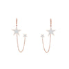 Stainless Steel Chain Earrings 2022 Trend Jewelry for Women Korean Heart Star Lock Earrings Gift 11.11
