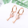 Stainless Steel Chain Earrings 2022 Trend Jewelry for Women Korean Heart Star Lock Earrings Gift 11.11