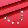 Stainless Steel Chokers Necklaces For Woman Clear Crystal Stars Pendant Gold Silvery Necklace For Women Jewelry Gift