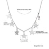 Stainless Steel Chokers Necklaces For Woman Clear Crystal Stars Pendant Gold Silvery Necklace For Women Jewelry Gift