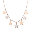 Stainless Steel Chokers Necklaces For Woman Clear Crystal Stars Pendant Gold Silvery Necklace For Women Jewelry Gift