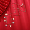 Stainless Steel Chokers Necklaces For Woman Clear Crystal Stars Pendant Gold Silvery Necklace For Women Jewelry Gift