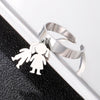 Stainless Steel Classic Rings Cute Boy Girl Silverly For Men Women Gift Party Adjustable Rings Jewelry  2022