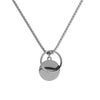 Stainless Steel Coin Round Hoop Pendant Necklace for Women Men Casual Hip Hop Neck Chain and Necklace Pendant Jewelry