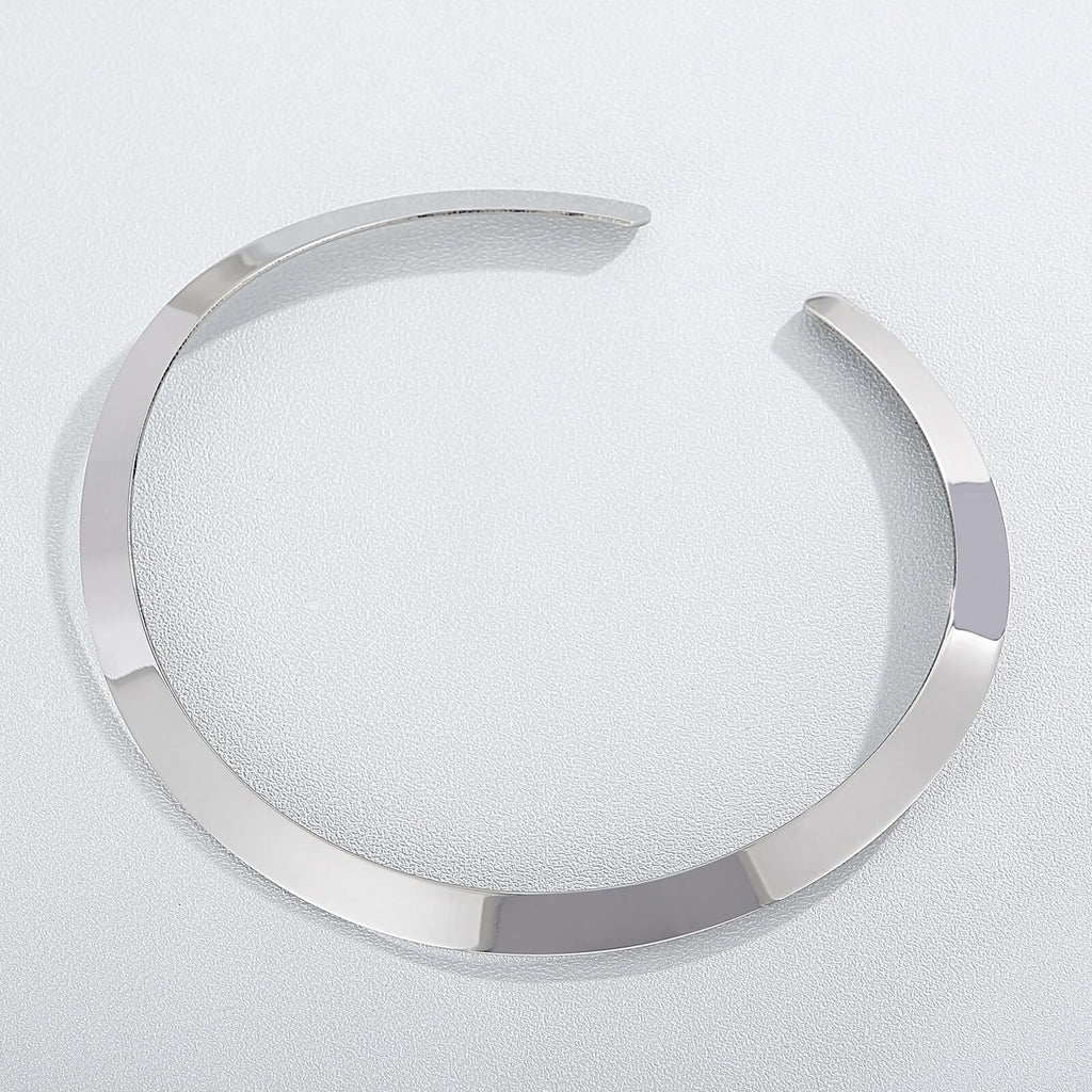 Stainless Steel Collar Necklace V Shape Choker Necklace Gold Color Collares Jewelry Stainless Steel Torques Statement Jewelry