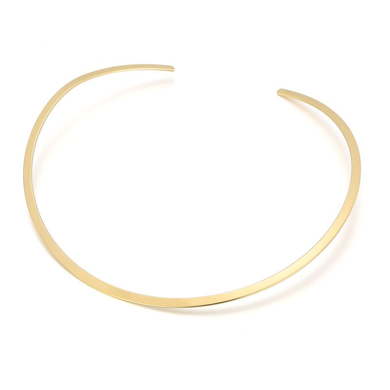 Stainless Steel Collar Necklace V Shape Choker Necklace Gold Color Collares Jewelry Stainless Steel Torques Statement Jewelry
