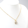Stainless Steel &amp; Copper &amp; Glass Necklace Gold Color/Silver Color Flower Clear Rhinestone 45cm(17 6/8") long, 1 Piece