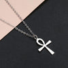 Stainless Steel Coptic Ankh Cross Religious Pendant Necklace Guardian Jewelry Gift