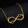 Stainless Steel Custom Name Infinity Necklace Women Girls Gold Color Personalized Long Chain Necklace BFF Jewelry Bijoux Femme