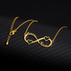 Stainless Steel Custom Name Infinity Necklace Women Girls Gold Color Personalized Long Chain Necklace BFF Jewelry Bijoux Femme