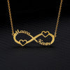 Stainless Steel Custom Name Infinity Necklace Women Girls Gold Color Personalized Long Chain Necklace BFF Jewelry Bijoux Femme